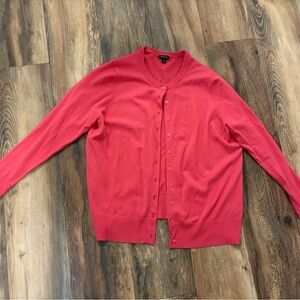 Torrid Coral Button-Up Cardigan